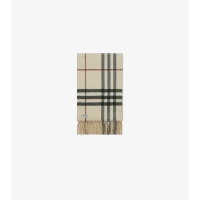 Bufanda reversible de cachemira con estampado EKD Check Bufanda reversible de cachemira con estampado EKD Check