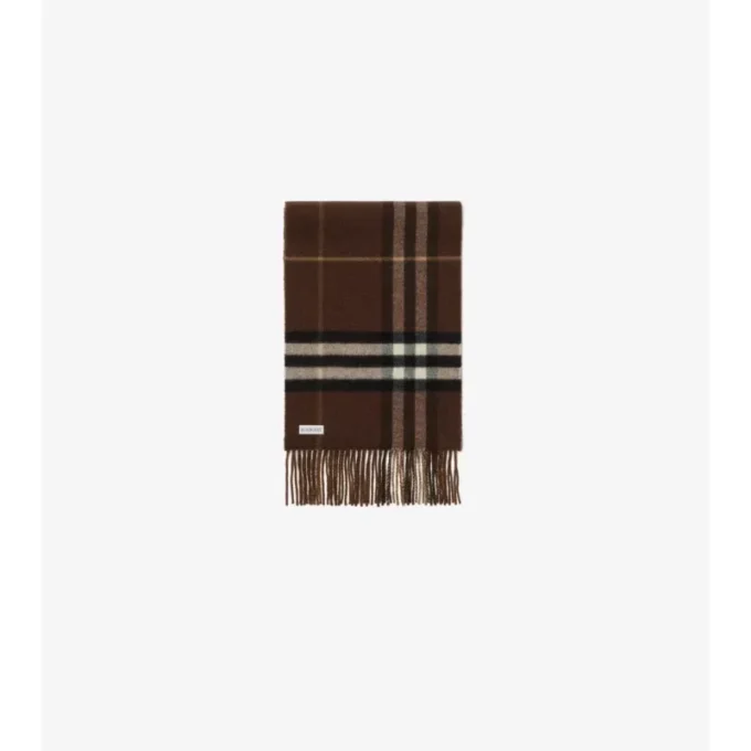 Bufanda reversible de cachemira con estampado EKD Check