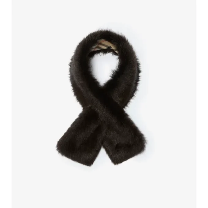 Bufanda reversible de piel de oveja
