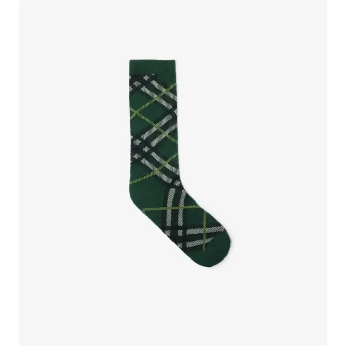 Calcetines de mezcla de algodón con estampado de cuadros Calcetines de mezcla de algodón con estampado de cuadros