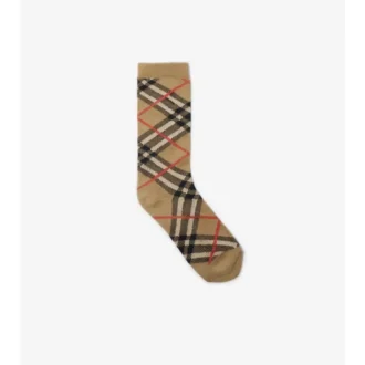 Calcetines de mezcla de algodón con estampado de cuadros Calcetines de mezcla de algodón con estampado de cuadros