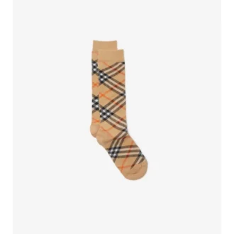 Calcetines de mezcla de algodón con estampado de cuadros