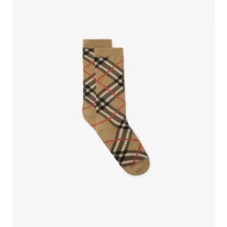 Calcetines de mezcla de algodón con estampado de cuadros Calcetines de mezcla de algodón con estampado de cuadros
