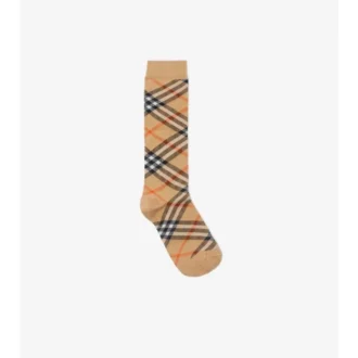 Calcetines de mezcla de algodón con estampado de cuadros