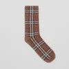 Calcetines de mezcla de algodón y cachemira con diseño Vintage Check en intarsia