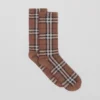 Calcetines de mezcla de algodón y cachemira con diseño Vintage Check en intarsia