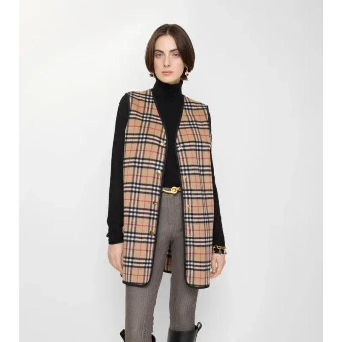 Calentador de lana y cachemira con estampado de cuadros Calentador de lana y cachemira con estampado de cuadros