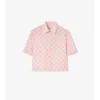 Camisa corta de algodón con estampado de tablero de ajedrez EKD Camisa corta de algodón con estampado de tablero de ajedrez EKD