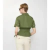 Camisa corta tipo trench de popelín de algodón Camisa corta tipo trench de popelín de algodón
