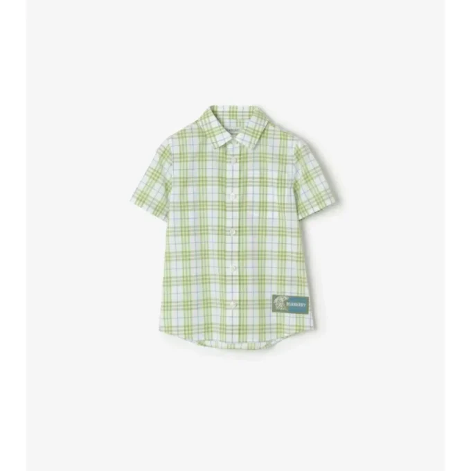 Camisa de algodón a cuadros Camisa de algodón a cuadros