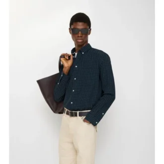Camisa de algodón a cuadros