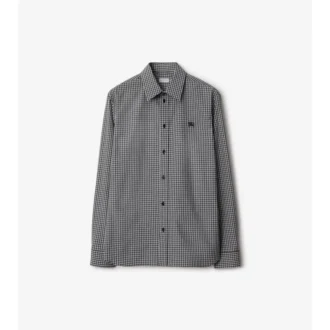 Camisa de algodón a cuadros de corte holgado