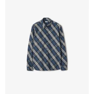 Camisa de algodón a cuadros de corte holgado
