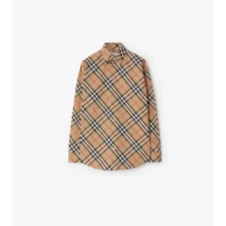 Camisa de algodón a cuadros de corte holgado