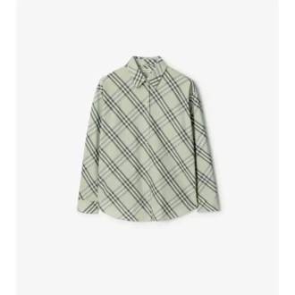 Camisa de algodón a cuadros de corte holgado