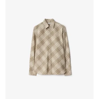 Camisa de algodón a cuadros de corte holgado