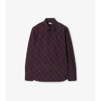 Camisa de algodón a cuadros de corte holgado