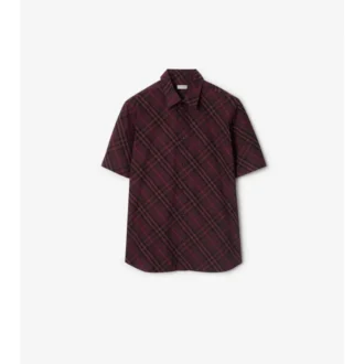 Camisa de algodón a cuadros de corte holgado