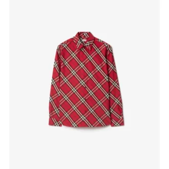 Camisa de algodón a cuadros de corte holgado