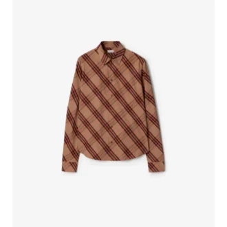 Camisa de algodón a cuadros de corte holgado