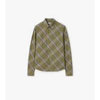 Camisa de algodón a cuadros de corte holgado