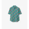 Camisa de algodón a cuadros de corte holgado Camisa de algodón a cuadros de corte holgado