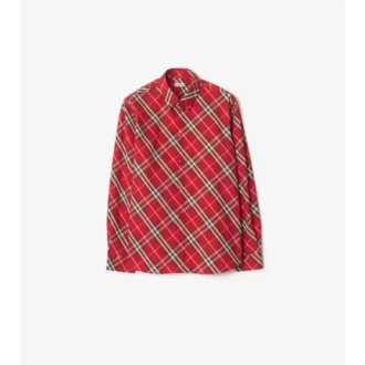 Camisa de algodón a cuadros de corte holgado