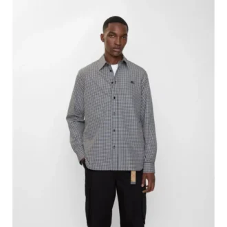Camisa de algodón a cuadros de corte holgado