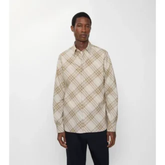 Camisa de algodón a cuadros de corte holgado