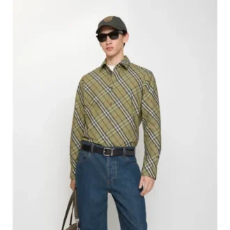 Camisa de algodón a cuadros de corte holgado