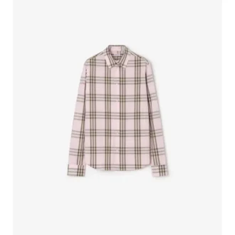 Camisa de algodón a cuadros de corte regular