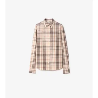Camisa de algodón a cuadros de corte regular