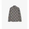 Camisa de algodón a cuadros de corte regular