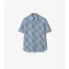 Camisa de algodón a cuadros de corte regular