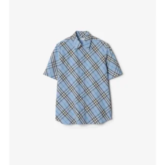 Camisa de algodón a cuadros de corte regular