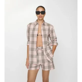 Camisa de algodón a cuadros de corte regular