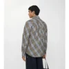 Camisa de algodón a cuadros de corte regular