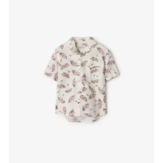 Camisa de algodón con estampado de paraguas