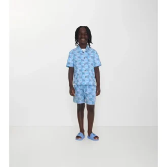 Camisa de algodón con estampado de tablero de ajedrez EKD