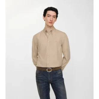 Camisa de algodón de corte ajustado