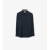 Camisa de algodón elástico de corte ajustado