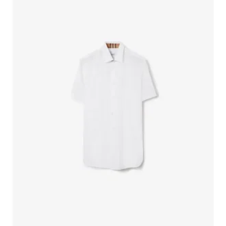 Camisa de algodón elástico de corte ajustado