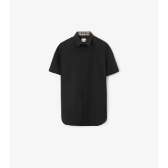 Camisa de algodón elástico de corte ajustado