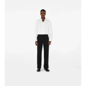 Camisa de algodón elástico de corte ajustado