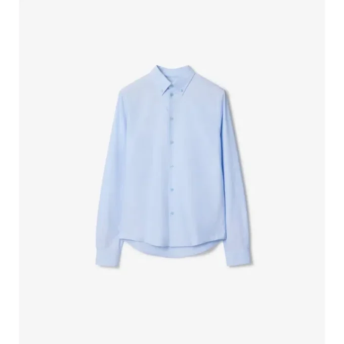 Camisa de algodón Oxford de corte ajustado