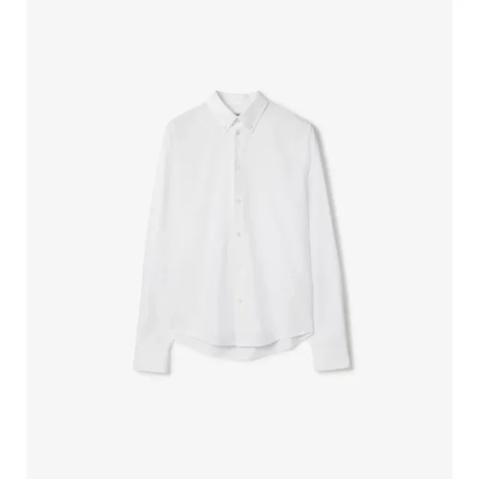 Camisa de algodón Oxford de corte ajustado