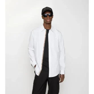 Camisa de algodón Oxford de corte ajustado
