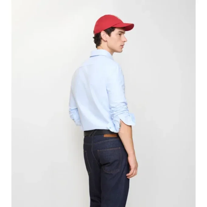 Camisa de algodón Oxford de corte ajustado