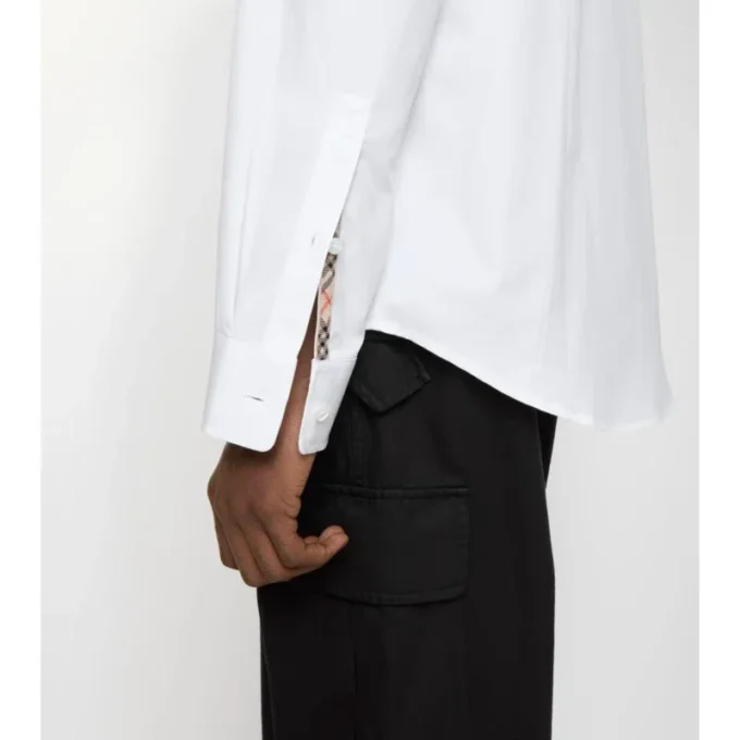 Camisa de algodón Oxford de corte ajustado