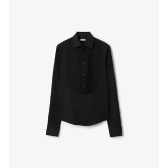 Camisa de esmoquin de algodón de corte ajustado